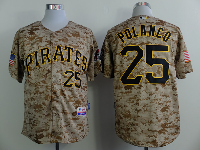 Men Pittsburgh Pirates 25 Polanco Camo MLB Jerseys
